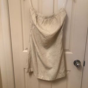 LAILA Strapless Linen Dress With Pockets